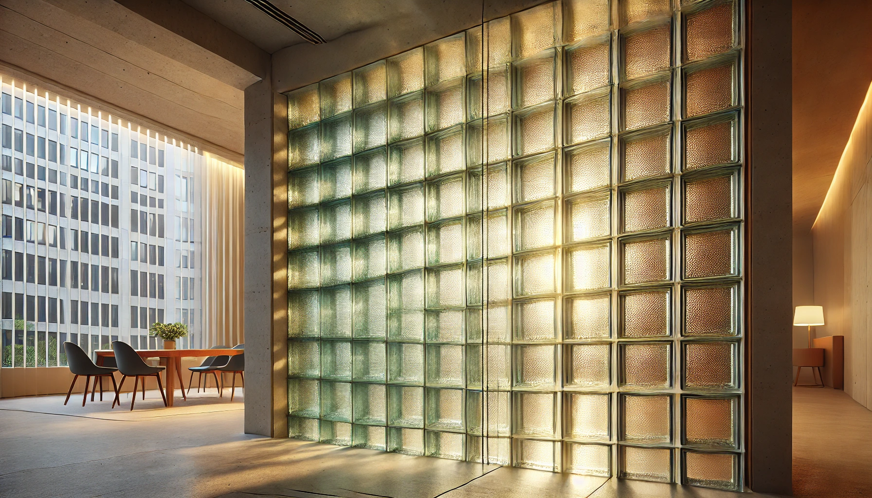 Wizualizacja pustaków szklanych EI30